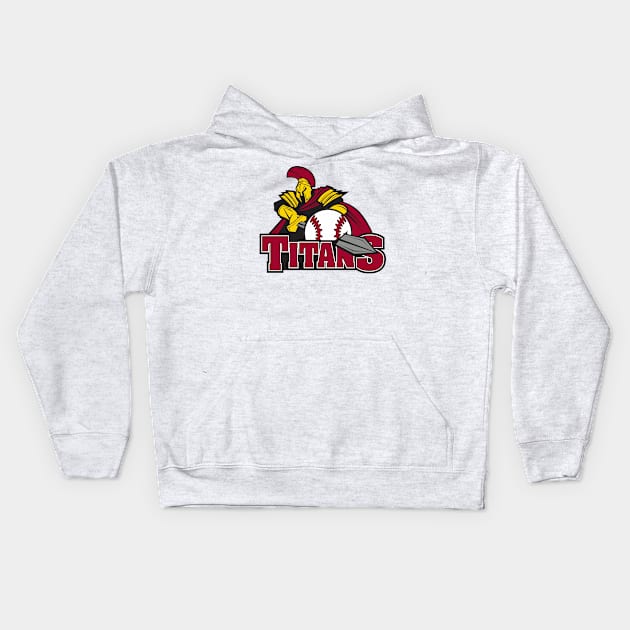 Titans Baseball Logo Kids Hoodie by DavesTees